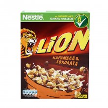 Nestle Lion δημητριακά ολικής άλεσης καραμέλα &amp; σοκολάτα 400gr