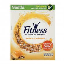 Nestle Fitness Honey &amp; Almond δημητριακά με μέλι και αμύγδαλα 355gr