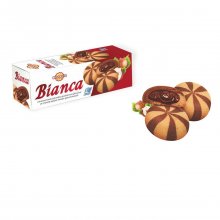 Βιολάντα Μπισκότα Bianca Κλασικό κακάο &amp; βανίλια με γέμιση κρέμα κακάο φουντουκιού 150gr