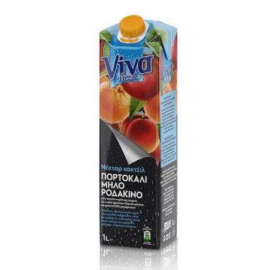 Viva χυμός νέκταρ κοκτέιλ Πορτοκάλι, Μήλο, Ροδάκινο 1lt