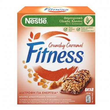 Nestle Fitness μπάρα δημητριακών Crunchy Caramel καραμέλα 6x23,5gr