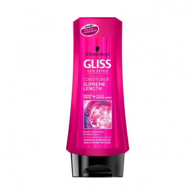 Κρέμα μαλλιών conditioner Schwarzkopf Gliss Supreme Length για μακριά εύθραυστα μαλλιά 200ml