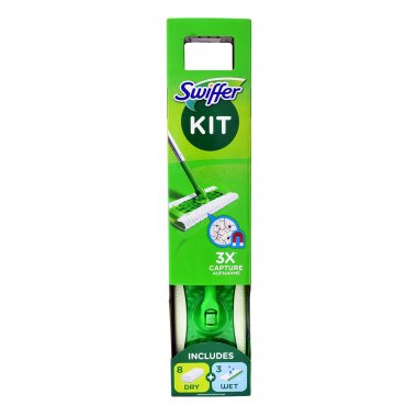 Swiffer Kit σύστημα καθαρισμού Σκούπα και 8 πανάκια για το πάτωμα