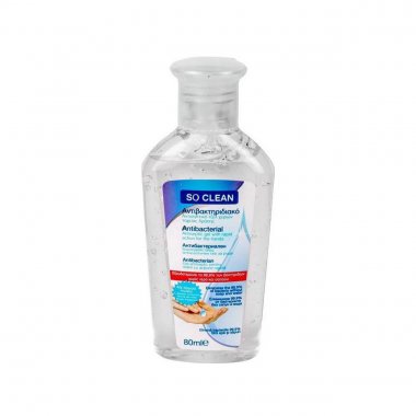 So Clean αντισηπτικό αντιβακτηριδιακό gel χεριών ταχείας δράσης 80ml