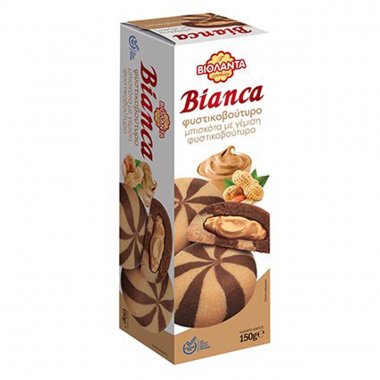 Βιολάντα Μπισκότα Bianca με γέμιση φυστικοβούτυρο 150gr