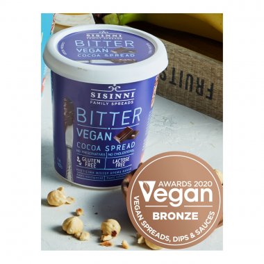 SISINNI κρέμα Νηστίσιμη με κακάο BITTER VEGAN COCOA SPREAD χωρίς γλουτένη, χωρίς λακτόζη