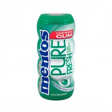 Mentos Pure Fresh τσίχλες Wintergreen με γεύση δυόσμο χωρίς ζάχαρη Pocket Bottle 28gr