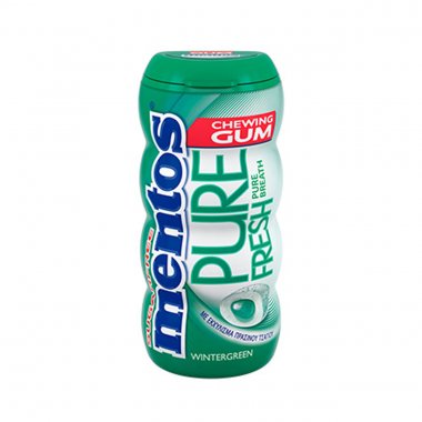 Mentos Pure Fresh τσίχλες Wintergreen με γεύση δυόσμο χωρίς ζάχαρη Pocket Bottle 28gr