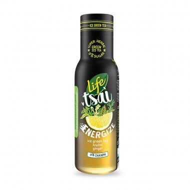 Δέλτα Life Tsai Τσάι πράσινο Energize Ginger Lemon Super Herbal χωρίς ζάχαρη 500ml