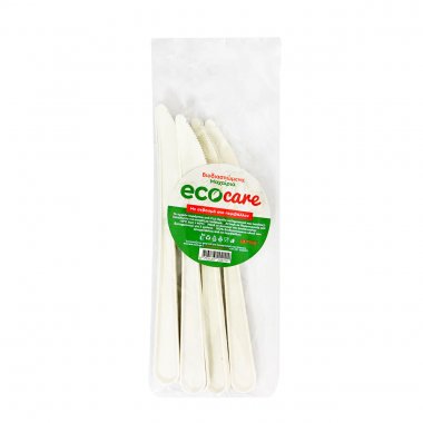 EcoCare μαχαιράκια λευκά 100% βιοδιασπώμενα 10 τεμαχίων