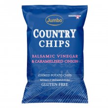 Jumbo Country chips πατατάκια Βαλσάμικο ξύδι και καραμελωμένο κρεμμύδι χωρίς γλουτένη 