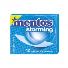 Mentos μαστίχες Storming Peppermint με γεύση μέντα χωρίς ζάχαρη 33gr