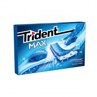 Trident Max τσίχλες μέντα peppermint gums χωρίς ζάχαρη