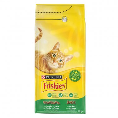 Friskies κροκέτες για γάτα με κουνέλι, κοτόπουλο και λαχανικά 2Kg