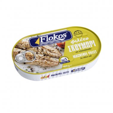 Flokos κονσέρβα σκουμπρί σε ελαιόλαδο 160gr 