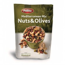 Pelitto Mediterranean Mix nuts &amp; Olives ανάμικτοι καρποί και ελιές 125gr