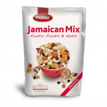Pelitto Jamaican Mix exotic fruits &amp; nuts ανάμικτα αποξηραμένα φρούτα και καρποί 125gr