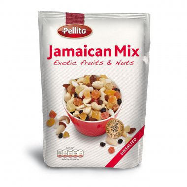 Pelitto Jamaican Mix exotic fruits & nuts ανάμικτα αποξηραμένα φρούτα και καρποί 125gr