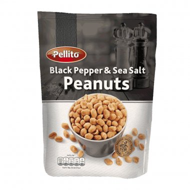 Pelitto Peanuts Black pepper & Sea salt  φυστίκια με μαύρο πιπέρι και αλάτι 150gr