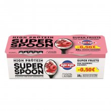 Κρι κρι Super spoon Goji Berry, Ρόδι &amp; Ράσμπερι επιδόρπιο στραγγιστού γιαουρτιού High Protein (2x170gr)