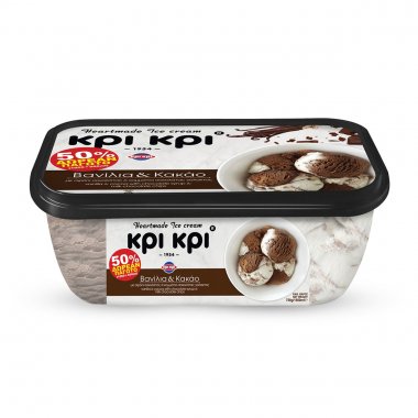 Κρι κρι παγωτό Heartmade Βανίλια - Κακάο 1,5lt