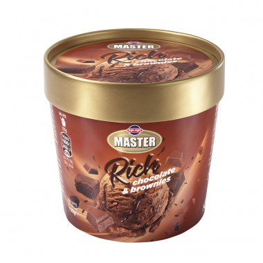 Κρι κρι παγωτό Master Rich Chocolate & Brownies μπισκότο κύπελλο 500ml