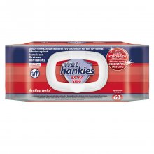 Υγρά μαντηλάκια ΜΕΓΑ Wet Hankies extra safe κατά του κορωνοϊου 63τεμ