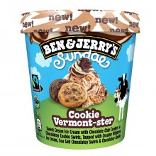 Ben and Jerry&#039;s παγωτό Cookie Vermont-ster Sundae κύπελλο μεγάλο
