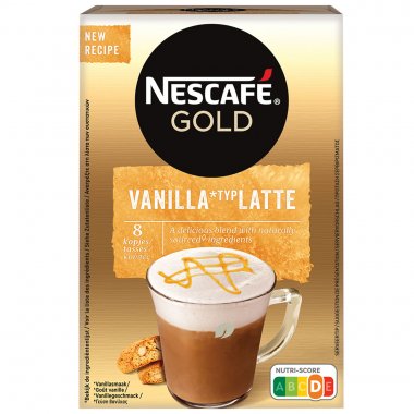 Nescafe Gold Vanilla Latte στιγμιαίος καφές με άρωμα βανίλιας 148gr