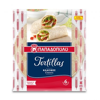 Παπαδοπούλου Tortillas κλασικές τορτίγιες σίτου