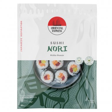 Oriental express sushi nori νόρι φύλλα φυκιών χωρίς γλουτένη 14gr