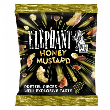Elephant pretzel gourmet Honey Mustard πρέτζελ με γεύση μουστάρδα και μέλι 125gr