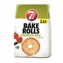 7Days Bake Rolls ντομάτα ελιά και ρίγανη 160gr