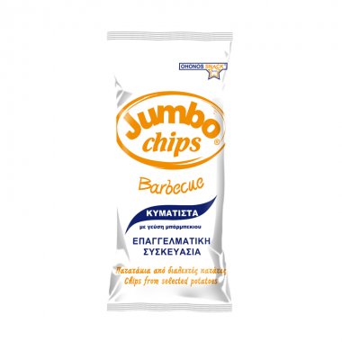 Jumbo chips κυματιστά πατατάκια επαγγελματική συσκευασία με γεύση barbeque 290gr