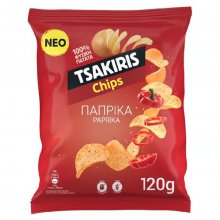 TSAKIRIS Chips πατατάκια με γεύση Paprika 120gr