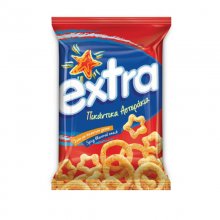 Extra snacks πικάντικα αστεράκια γαριδάκια με τυρί και ντομάτα 130gr