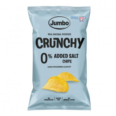 Jumbo chips πατατάκια Crunchy χωρίς προσθήκη αλατιού