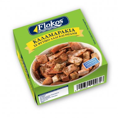 Flokos καλαμαράκια σε φυτικό λάδι και ρίγανη 150gr