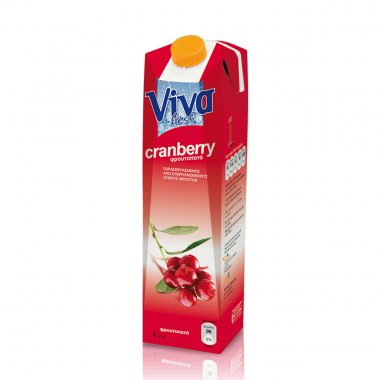 Viva χυμός φρουτοποτό Cranberry 1lt