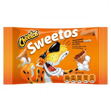 Cheetos sweetos σνακ δημητριακών με γέμιση κακάο και γάλα 25gr