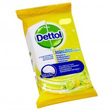 Dettol Αντιβακτηριδιακά μαντηλάκια καθαρισμού πολλαπλών χρήσεων Citrus με λεμόνι και lime 32 τεμαχίων
