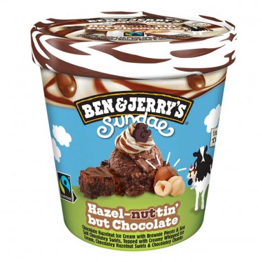 Ben and Jerry's παγωτό Hazel-nuttin but Chocolate Sundae κύπελλο μεγάλο